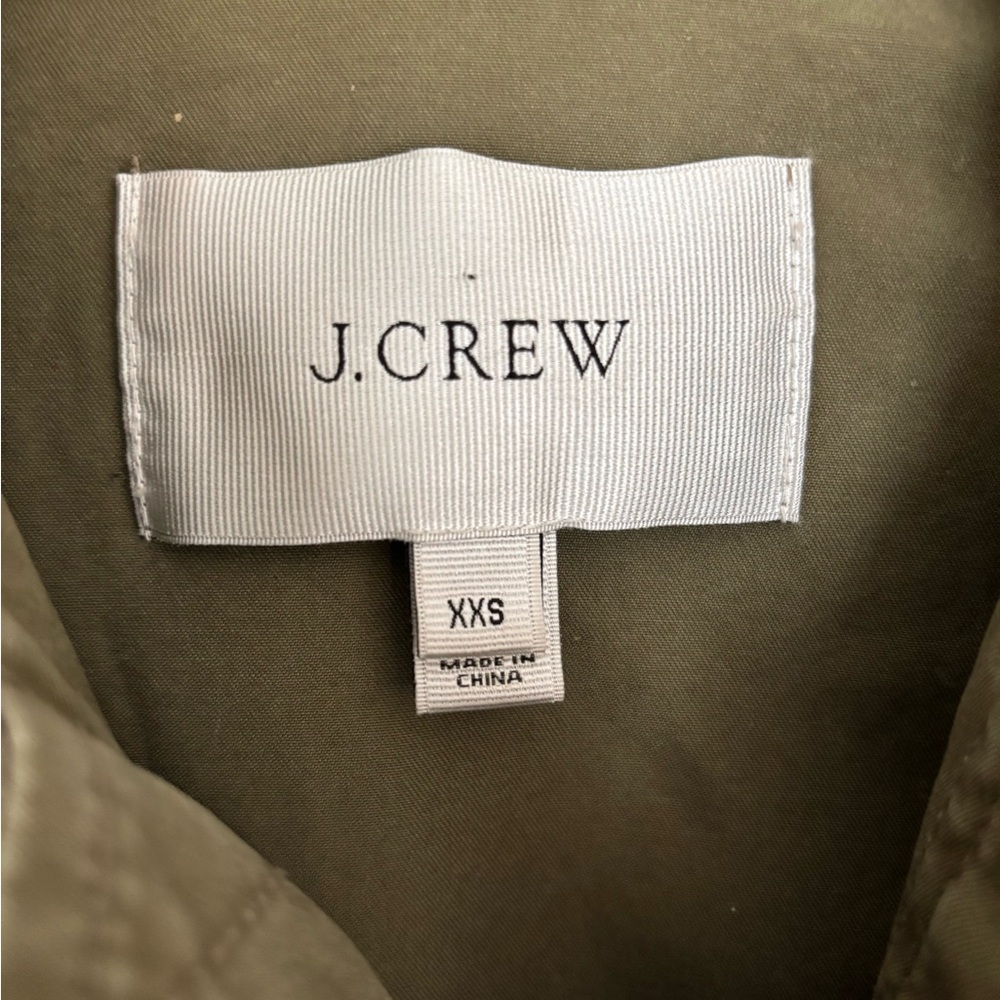 Y2K J. Crew Jacket Womens XXS Field Jacket Hooded Military Preppy Minimalist - Picture 3 of 11